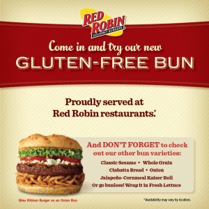 red robin gluten free menu and the red robin glutne free bun